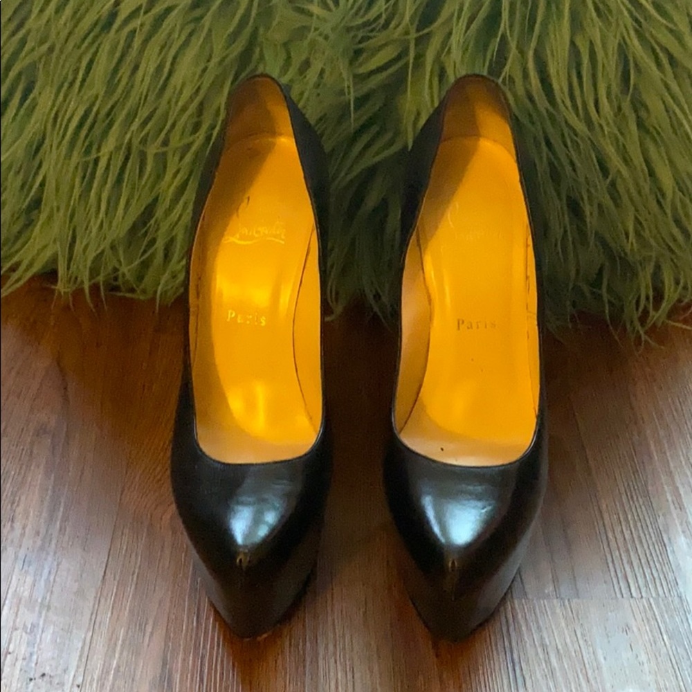 Daffodil Leather Platform Red Sole Pump